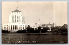 Vintage Alameda County Court House Oakland CA Postcard Black & White RPPC picture