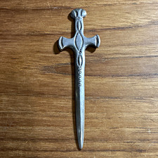 Navajo Sterling Silver Sword Stamped Letter Opener Stamped 