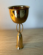 Vintage Art Deco Gold-Tone Double Jigger – 4 oz / 1 oz picture