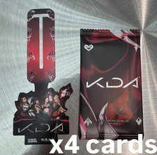 K/DA x League of Legends Riot Games Trading Card Set of 4 Unopened Cards picture