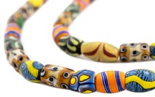 Oval Antique Venetian African Millefiori Trade Beads #15851 10mm Ivory Coast picture