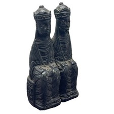 ETHIOPIAN,AXUM STONE STAMP KING SOLOMON QUEEN OF SHEBA FIGURE,AFRICAN ART picture