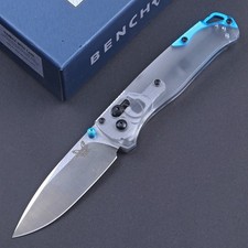 Light Weight Transparent PEI Handle Axis Lock Spear Point Pocket Knife Folding picture