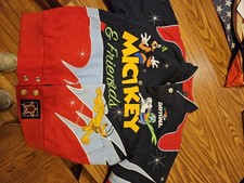 JH Designs Vintage Disney Mickey And Friends Daytona 2006 Racing Jacket Size Sm picture
