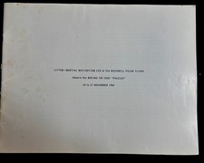 Vintage 1965 Rockwell Polar Flight Boeing 707 Litton Navigation Log 12 Pages picture
