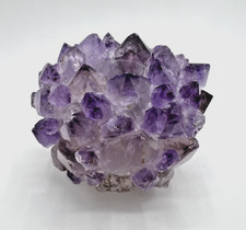 NEW Kathryn McCoy Classic 6.5 x 5 Brazilian AMETHYST Rock Crystal Candle Votive picture