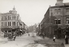Accrington Blackburn Road Lancashire Street Scene Shops People Vtg. Photo 20thC. picture