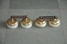 2 Pc Vintage Vitreous Brand Fine Brass  & Ceramic Switches , Germany picture