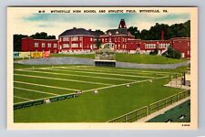 Wytheville VA-Virginia, High School & Athletic Field, Antique Vintage Postcard picture