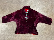 VTG 40s Navajo Velvet Coin Blouse Sterling Silver Turquoise Southwestern picture