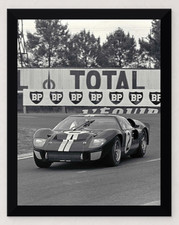 9X12 FRAMED 1966 LE MANS WINNER MCLAREN AMON #2 GT40 REPRODUCTION PRINT picture