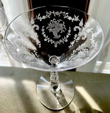 2 - Fostoria Mayflower Champagne Glasses Vintage Stemware 5.5” Tall picture