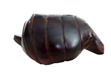 Vintage HAND CARVED Absract Design 7.5 in. IRONWOOD Sleeping ARMADILLO picture