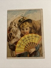 N19 HAPPY NEW YEAR 1883 UTICA NY JM CHILDS Advertising Trade Card picture