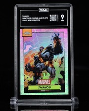2024 TOPPS CHROME MARVEL THANOS SPIDER WEB REFRACTOR 153/399 #72 TAG 9 picture