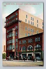 Providence RI-Rhode Island, Crown Hotel, Weybosset Street Vintage Postcard picture