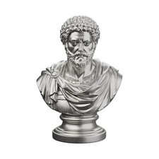Marcus Aurelius Portrait Bust Statue .999 Fine Silver Made to Order 3-12 oz t picture
