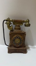 Vintage Antique Style Push Button Rotary Phone Victorian Resin Desk Decor Art picture