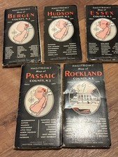 LOT Hangstrom's NJ County Road Maps 65 VTG Essex Hudson Bergen Rockland Passaic picture