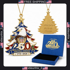 Patriotic Eagle 3D Zinc Alloy 250th Anniversary Ornament for Christmas picture