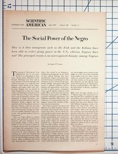 Scientific American April 1967: The Social Power of the Negro Article picture