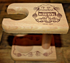 Pauwel Kwak Beer Wooden Beer Glass Stand Man Cave Bar Dorm Beer Collectors Mint picture