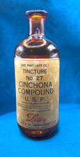VTG Apothecary Bottle Lilly Cinchona Compound Tincture 27 Not For Consumption picture