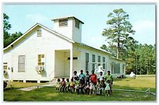 c1960s St. Peters Congregational Church Bayou Blue Louisiana LA People Postcard picture