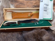 1981 Vintage Puma Rudemann Knife With Stag Handles Mint In Presentation Box++ picture