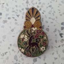 Greek Smaltotex Brass Cloisonné Vintage 70s Letter Clip Enamel Handcrafted 8x5cm picture