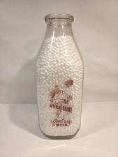 Vintage Hagan 1 Quart Glass Milk Bottle 