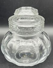 Vintage Italian Murero Pumpkin Shaped Apothecary Jar Canister with Lid Clear picture