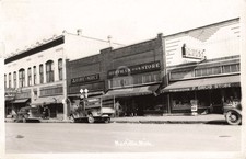Street View Marlette MI Michigan 1949 RPPC Photo Postcard COPY picture