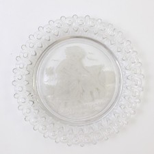 Early American Pressed Glass Child's Plate Egg & Dart 