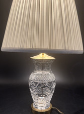 Waterford Cut Crystal Brass Table Lamp 21