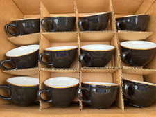 lot of 12 Homer Laughlin GOLD RIMMED Coffee Cups Mugs Best China Restaurant Ware picture