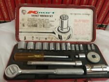 Vintage Kmart SAE Socket Wrench Set 21 Piece 1/4