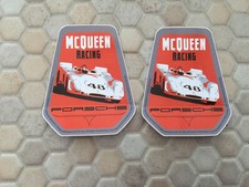 PORSCHE CLASSIC DEPARTMENT STEVE McQUEEN 908 RACING STICKER NEW x2 picture