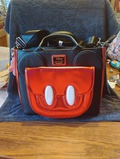LOUNGEFLY MICKEY MOUSE CONVERTIBLE BACKPACK & TOTE CROSSBODY BAG EXCLUSIVE picture