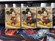 2025 Topps Chrome Disney Mickey Mouse Base #1 3 Card Lot picture