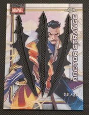2026 Topps Chrome Marvel Doctor Strange Clawed Chrome Black Refractor /25 #111 picture