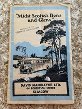Vintage TRAVEL 1930s Glasgow SCOTLAND Bus MOTORING Photographs MAP Advertising picture