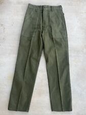 Vintage Military Sateen Pants Fatigues Vietnam Era Olive Drab Green Hayes 32x32 picture