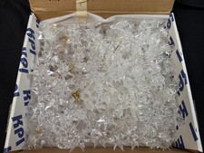 Vintage Clear Plastic Christmas Light Cover Reflectors Atomic Starburst Lot picture