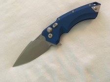 Hogue X5 folding knife, Blue Anodized Aluminum, 3.5