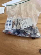 Tiny Buttons 1+ Lbs. Doll Craft Variety of Colors MOP, Glass, Plastic  picture