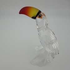 Swarovski Silver Crystal Toucan Original Box Vibrant Colored Beak Retired picture