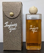 Vintage Toujours Gai Cologne Armand Duval Perfume Bottle Carved Rose In Box NOS picture