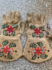 Antique Beaded Rawhide Gauntlets picture