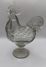 VINTAGE ROOSTER LIDDED CANDY DISH picture